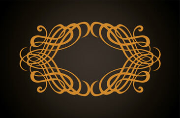 Old cute romantic book ribbon bow swirly tag swoosh element isolated on dark black board backdrop. Freehand white chalk outline drawn curly logo sketchy in artistic rustic curlicue scrawl style