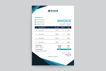 Modern  letterhead design black and blue color