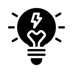 electricity glyph icon