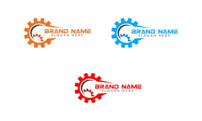 Unique mechanical technology logo design