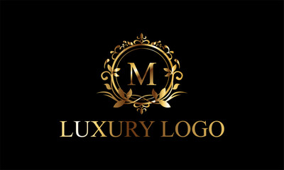 Beautiful luxury M logo design