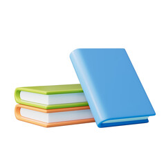 3d rendering cartoon books picture