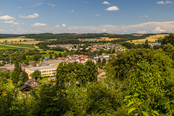 Aerial view of Letohrad, Czech Republic