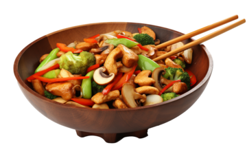 High-resolution wok isolated on transparent background for culinary design projects and professional kitchen tool illustrations featuring authentic Asian cooking utensils