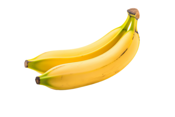High-resolution banana isolated on transparent background, perfect for culinary design projects, healthy eating visuals, and fresh produce illustrations in food photography and graphic design.
