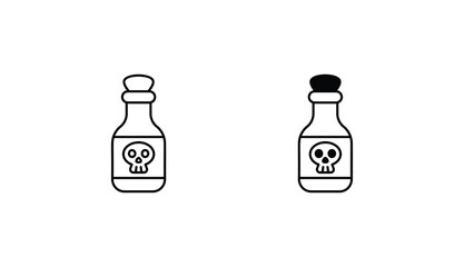 Poison icon design with white background stock illustration