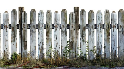 Old Wooden Fence With Chain Link