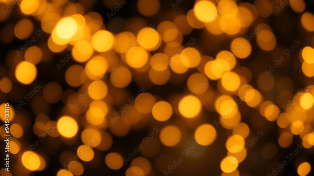 Wall mural background of abstract glitter lights gold and black colors