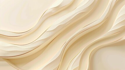 Obraz premium A tranquil and elegant abstract background with soft beige tones and subtle wavy lines creating a fluid, organic texture