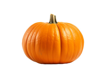 Obraz premium High-resolution pumpkin isolated on transparent background for autumn and Halloween-themed designs, featuring vibrant orange color and natural texture perfect for culinary and seasonal projects