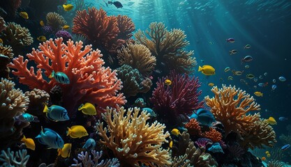 Obraz premium Vibrant Coral Reef Life