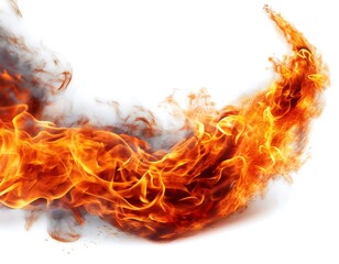 fire trail isolated white background