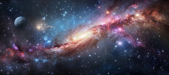 Fototapeta premium A stunning cosmic tapestry of stars and nebulae creating an elegant celestial pattern