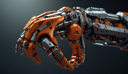 Futuristic Robotic Hand Close-Up