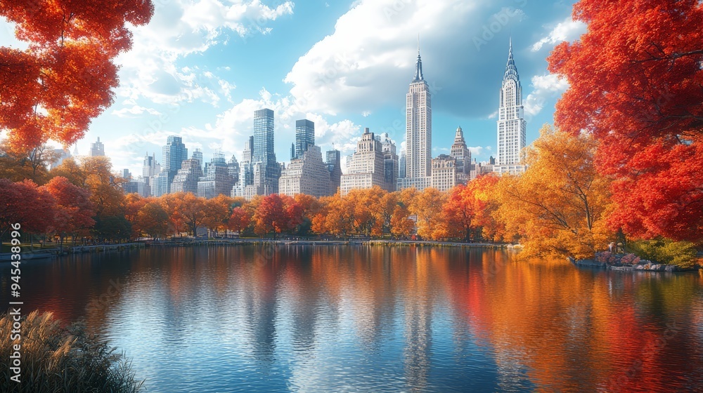 Wall mural Central Park Autumn Foliage