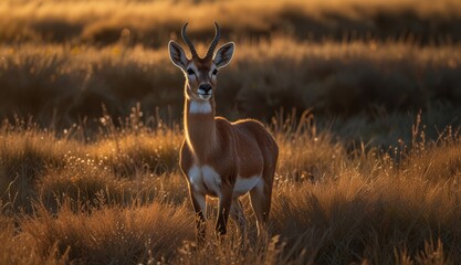 Obraz premium Elegant Antelope in Golden Sunset