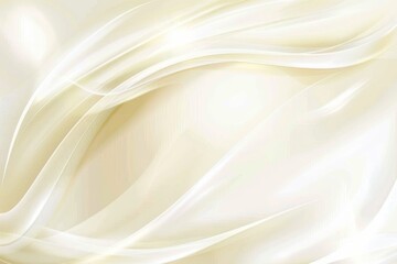 Fototapeta premium Abstract Elegant White Silk Background With Smooth Wavy Lines, Luxury Cream Satin Texture Design