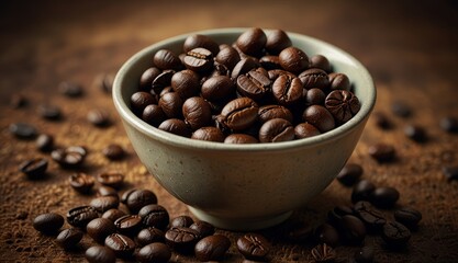 Fototapeta premium Freshly Roasted Coffee Beans