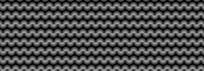 Fototapeta premium Abstract, Geometric, Lines, pattern, Illustration, vector, alternating overlapping, orderly arrangement background, banner, website, template. Black and white color. 