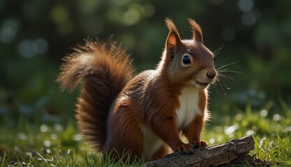 Obraz premium Curious Squirrel in Natural Habitat