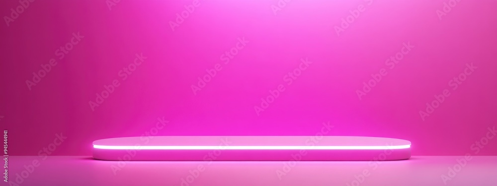 Aufkleber 3d rendering of a blank pastel pink studio background suitable for product display featuring a copy 