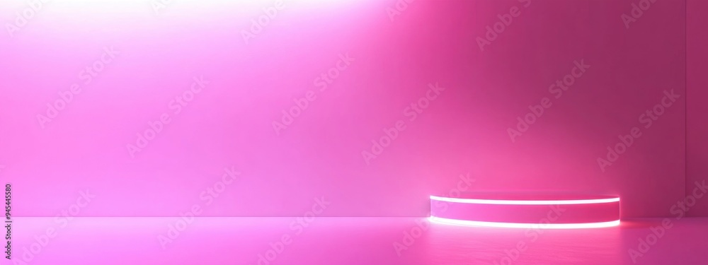 Aufkleber 3d rendering of a blank pastel pink studio background suitable for product display featuring a copy 