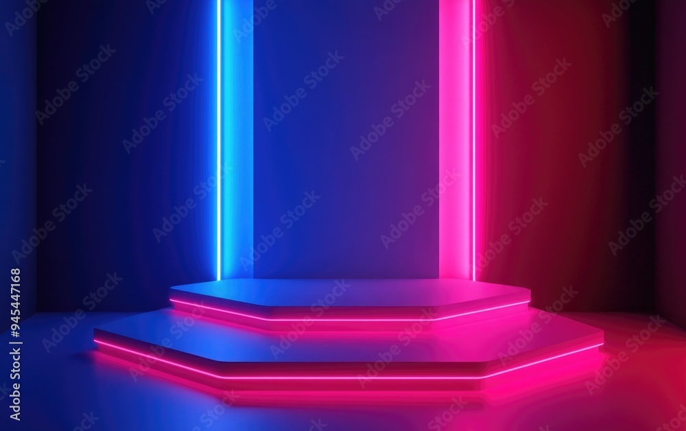 Aufkleber 3D abstract background in a minimal style for product branding presentation