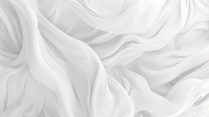 Obraz premium Flowing White Fabric Texture Serene Abstract Background with Themes of Elegance and Purity
