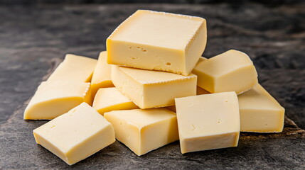 Stacked Raclette Cheese.