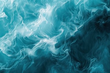 Obraz premium Abstract Swirling Teal and White