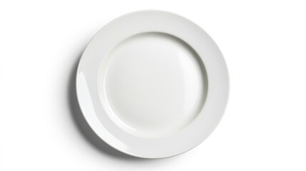 White Plate Isolated on White Background