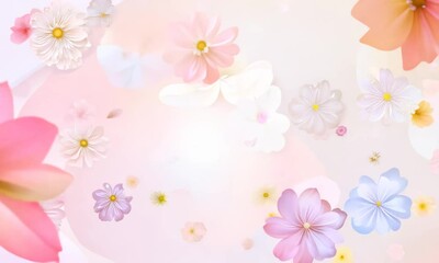 elegant pastel floral design for celebrating a special woman's achievement with ample space to add your personal message of congratulations and best wishes