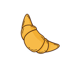 delicious croissant illustration white background