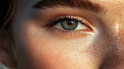 Fototapeta premium Close-up of flawless skin, silky smooth texture, soft and natural lighting, clear background