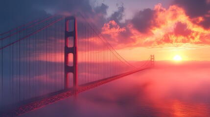 Obraz premium San Francisco Golden Gate Morning