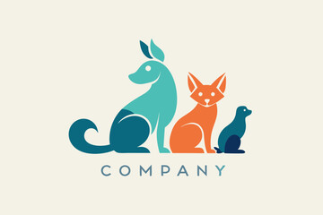 An elegant animal and pet company logo