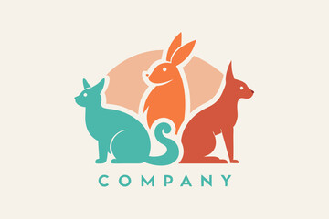 An elegant animal and pet company logo