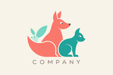 An elegant animal and pet company logo