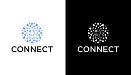 connect connections logo template vector illustration icon element
