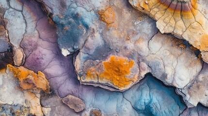 Top view of the vibrant Petrified Forest National Park landscape, with room for text.