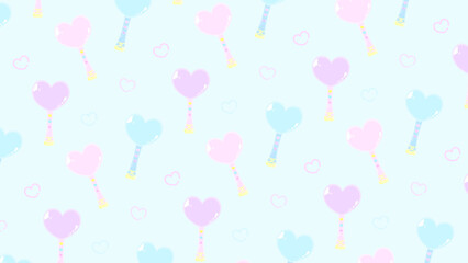 変身！魔法少女なボタン付きハートステッキパターン★