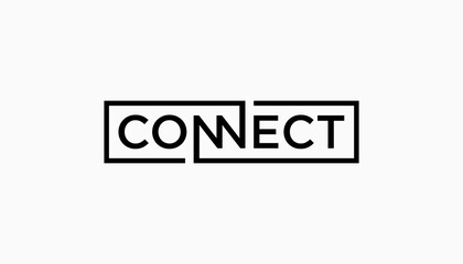 connect connections logo template vector illustration icon element