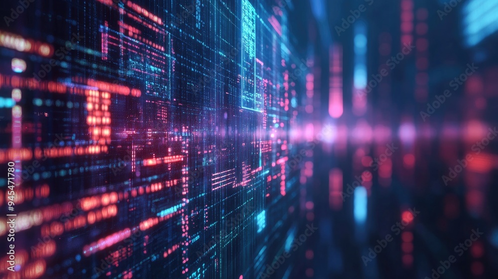 Poster abstract background featuring business science and computer technology themes created through 3d ren