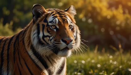 Fototapeta premium Majestic Tiger in Natural Habitat