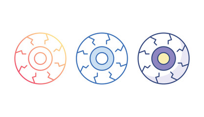 Eyeball icon design with white background stock illustration