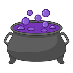 Cauldron Halloween Cartoon magic Vector