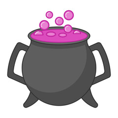 Cauldron Halloween Cartoon magic Vector