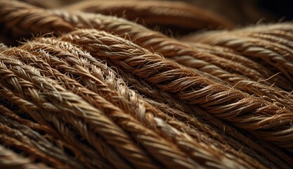 Fototapeta premium Natural Textures of Twisted Ropes