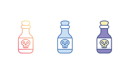 Poison icon design with white background stock illustration