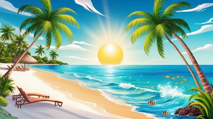 Obraz premium beach background